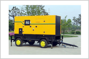 Generador diesel montado remolque de 3 alambres de la fase 4, sistema de generador diesel insonoro
